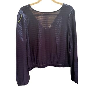 Anne Taylor Loft- Navy Stripe Top
